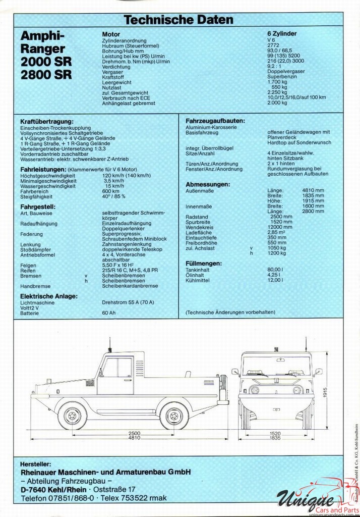 1985 Amphi Ranger Brochure Page 5